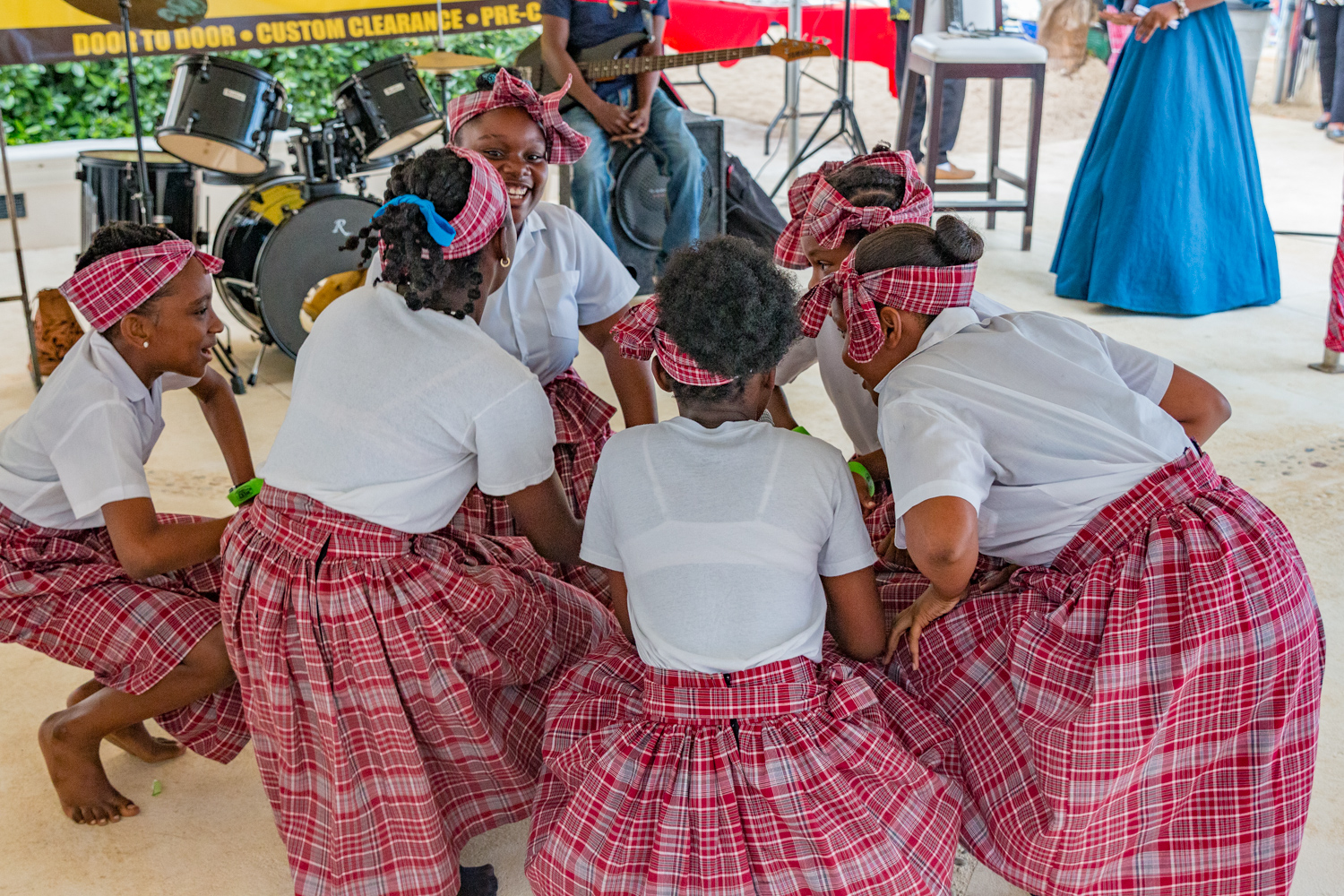 Students playing a game