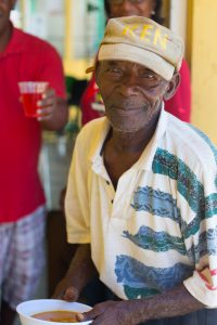 Man smiles for camera
