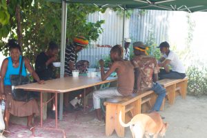 Group of people eating
