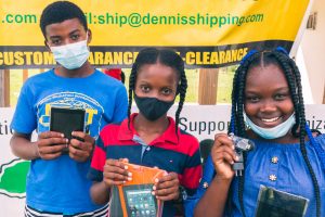 3 Kids Receiving Gifts